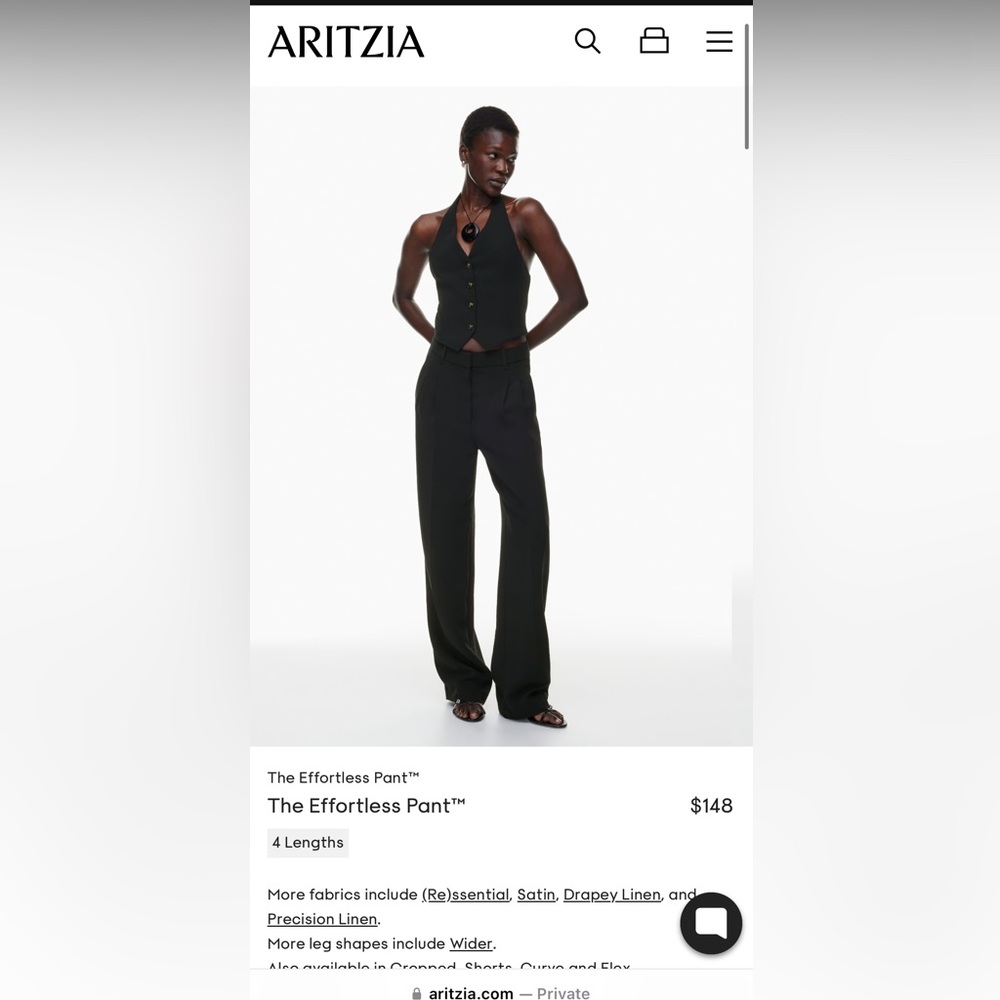 Aritzia Wilfred Effortless pant - regular length